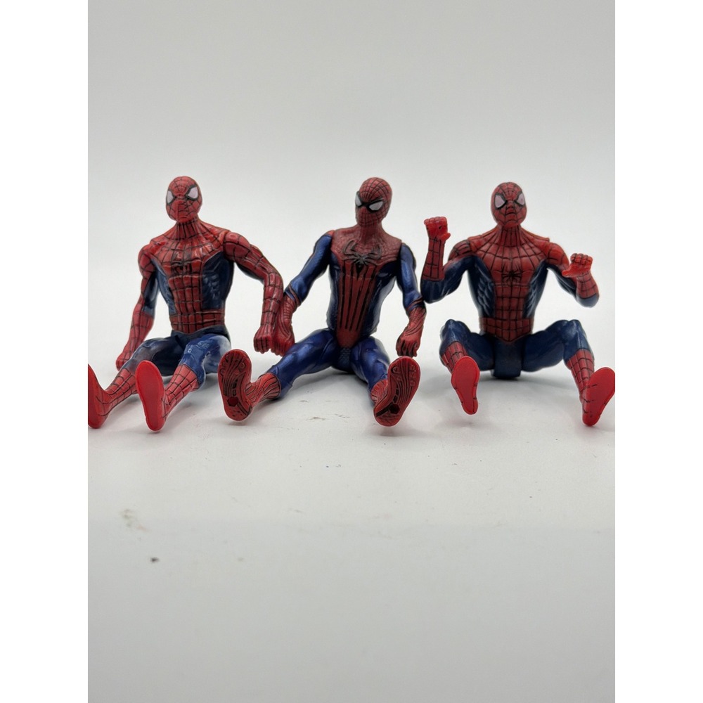 Marvel Hasbro 2012 The Amazing Spider-Man Action Figure Lot of 3 Red Blue C-244C